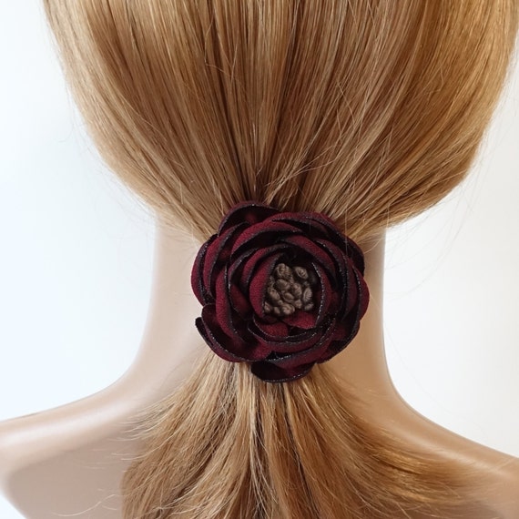 Stamen Flower Hair Elastics Ponytail Holder Decorative Hair