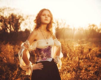 Steampunk frolar handmade underbust corset