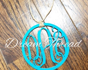 Acrylic Monogram Rear view Car Mirror Tag, car monogram, acrylic monogram (made to order)