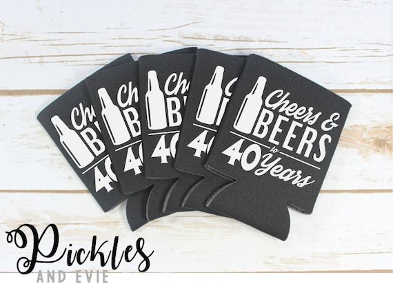 Download Cheers & Beers Decal 40th Birthday Drink Huggers DIY Cheers