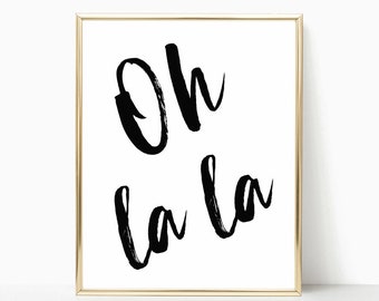 Oh la la poster | Etsy