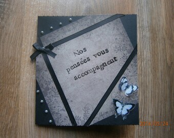 Theme condolences card "our thoughts are with you..."