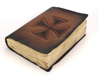 Templar cross, Leather Journal, Notebook, Diary, Vintage Style Cover