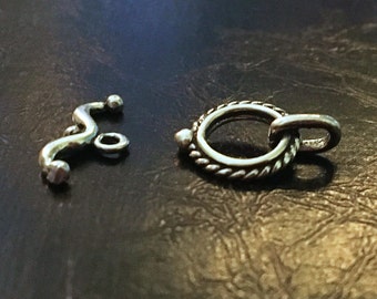Tiny Sterling Silver Circle Toggle Clasp - Wholesale price