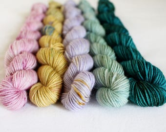 Prefect's Bath - Hatchling Mini-Skein Set - 5 x 20g - 75/25 superwash merino/ nylon sock yarn