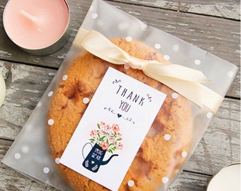 Thank You Stickers - Spring Stickers - Flower Stickers, Set of 24