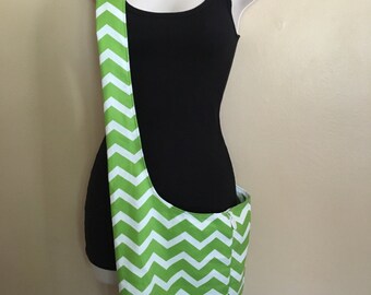 New**Green Chevron Cross body/Hobo Bag