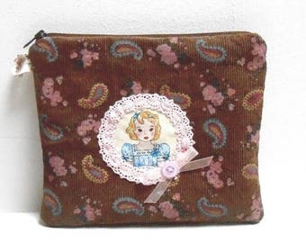 Pocket corduroy cashmere and girl portrait