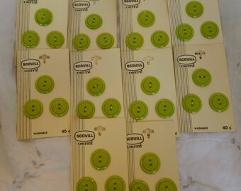 Lime Green Dritz Buttons 3/4"