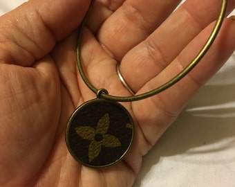 Louis Vuitton Choker Necklace Made With Authentic Canvas by