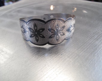 Vintage Niello Cuff Bracelet Central Asia, Turkey