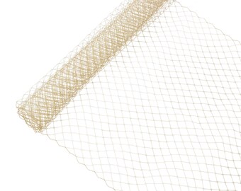 1 Yard x 10" Tan Russian Millinery Birdcage Veil Netting - Available in 19 Colors