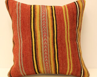 kilim pillow cover.18x18 Turkish kilim cushion handmade decorative home design KB-22