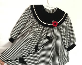 12 month classy checkered vintage dress