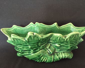 Vintage Pottey Green Vase