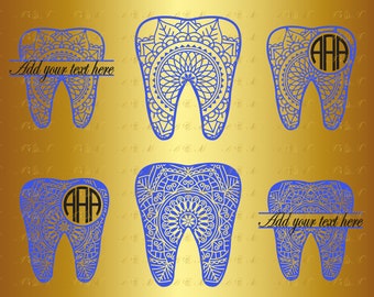 60% OFF, Tooth Svg Mandala Svg Zentangle Dentist Dental Monogram Teeth Png Eps Dxf Vinyl Cut File Decal Silhouette Digital Clipart Baby Mugs