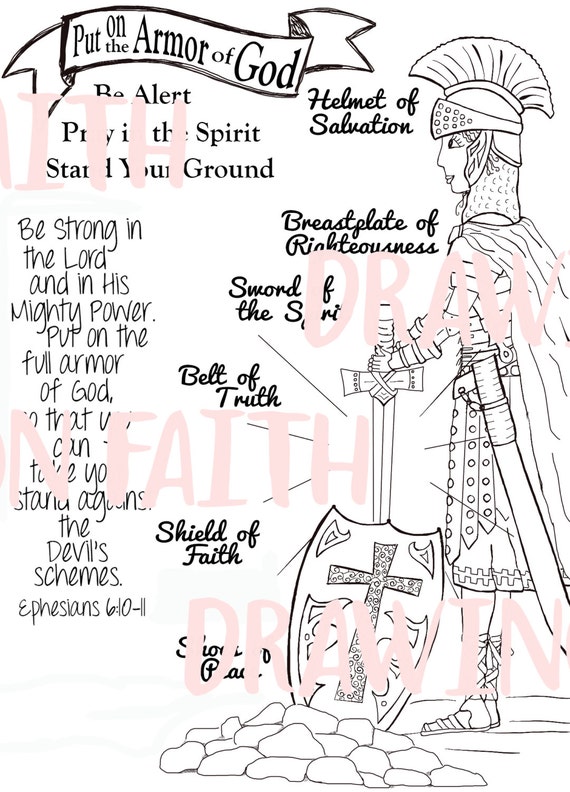 Monster image for armor of god printable coloring page Nerdy image throughout armor of god printable coloring page