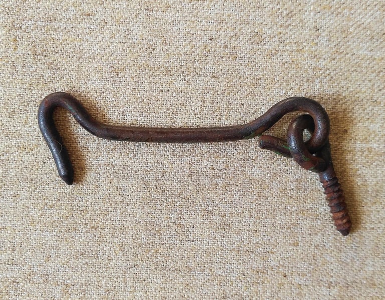 Vintage Hook Door Lock Metal Hook Barn Door Hook Old Farmhouse Retro Sold by GoodVintageArt - Vintage Hook Door Lock Metal Hook Barn Door Hook Old Farmhouse Retro