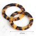 2 Big Ring Beads in Faux Tortoise Shell Laser Cut Acrylic