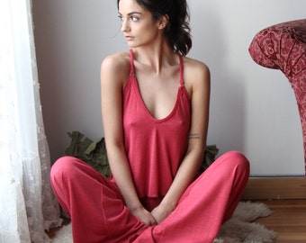 womens sweater pajama set - wool blend lounge wear lingerie and sleepwear range MALLARD - made to order