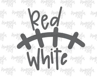 Red and White Laces svg, Red and White Football Laces svg, Football Laces svg, Football svg, Team Colors svg, School Colors svg, Team svg
