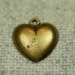Metal bronze heart pendant