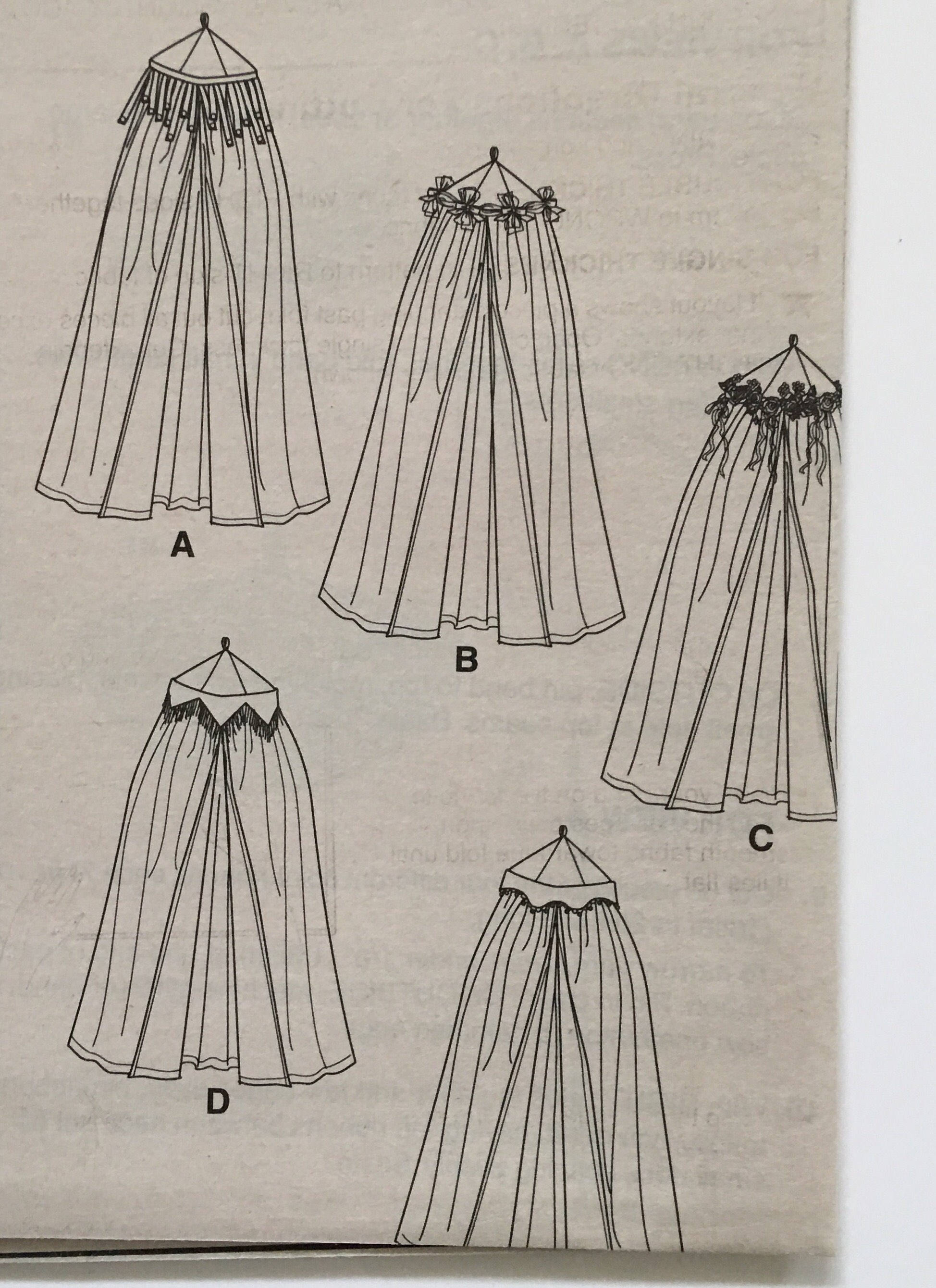 Simplicity 5126 Easy Canopies Sewing Pattern Mosquito Netting Hoop Bed