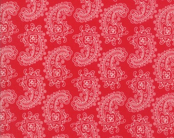 Spellbound Paisley in Scarlet Red, Urban Chiks, 100% Cotton, Moda Fabrics, 31113 11