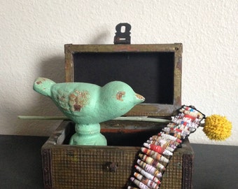 Upcycled Paper Bead Bracelet