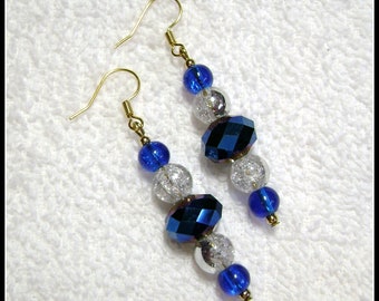 Bright Blue Earrings - Blue Ocean Hues - Dangle Earring - E232