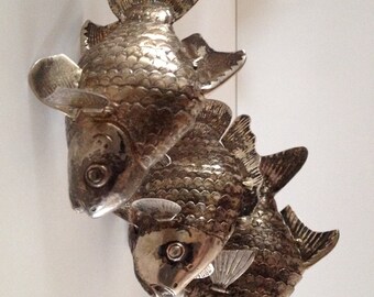 Silver Thai fish - Flexible Karen Hill Tribe Silver Amulets / Sculptures; New Vintage