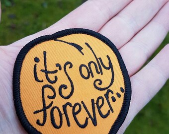 It's only forever * Labyrinth iron on patch / David Bowie / 80s movie / Peach / Jareth / Goblin King / Babe with the Power /pin
