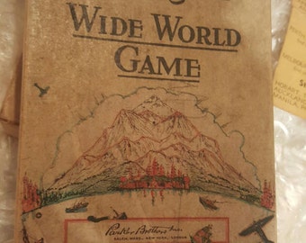 WIDE WORLD GAME 1933 By Hendrik Willem Van Loon-- Parker Brothers Inc