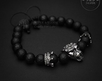 Black Panther Bracelet Mens Bracelet 925 Silver Panther