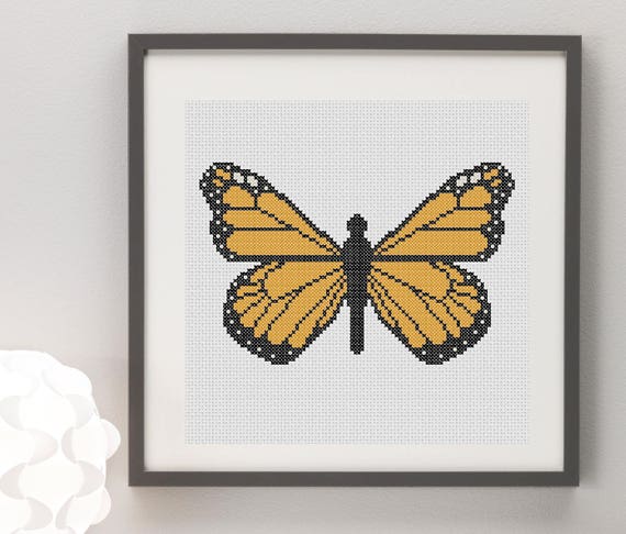 Monarch Butterfly Cross Stitch Pattern