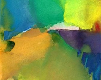 Art Print, Abstract Watercolor, Large 16 x 20, Awakening