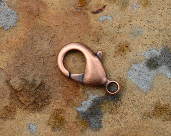 Nunn 15mm Lobster Clasp Antique Copper - Pick Your Own Bulk Price