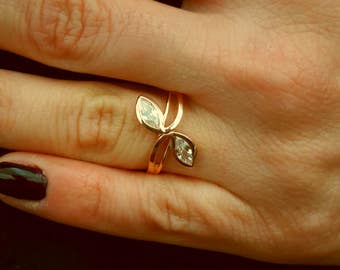 Marquise Ring,Rose Gold Ring,Silver Marquise Ring,925K Zircon Marquise Ring