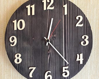 Wall clock , Wooden wall clock, Simple wall clock, Rustic wall clcok.