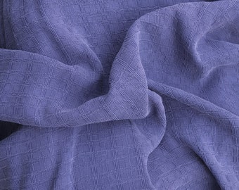 Purple Tencel Jaquard Woven Fabric by the Yard Squares