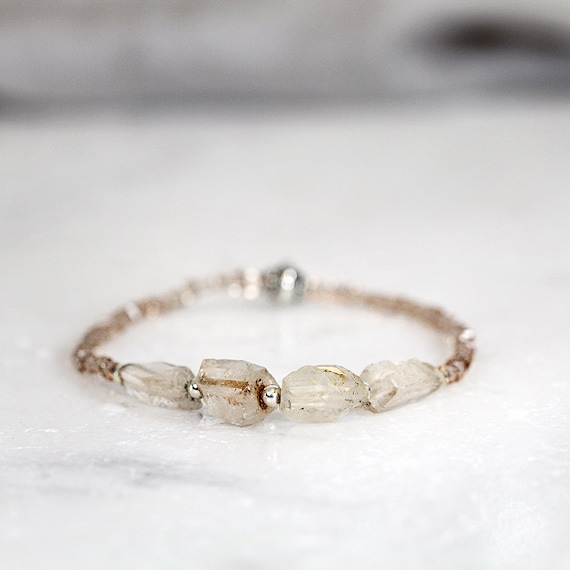 Raw Topaz Bracelet - November Birthstone Bracelet For Her