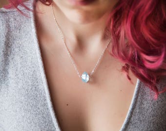 Blue Angel Aura Crystal Pendant, Blue Crystal Necklace, Angel Aura Quartz Necklace, Angel Aura Quartz Pendant, Gifts for Teen Girls, Gifting