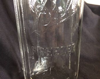 Vintage Ball Freezer Jar Ribbed Ball Canning Jar c.1946-1952 WITH LID!