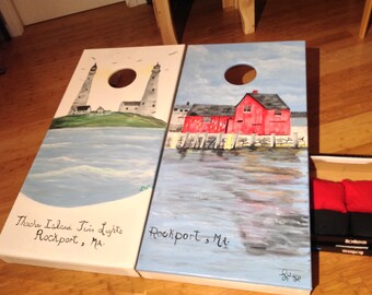 Hand made Custom Painted Corn Hole Game