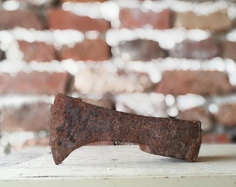 Old tool / Axe / Antique axe / Old / Old rusty metal / Vintage old / Handmade axe / Hand forged axe / Metal axe / Antique axe head /
