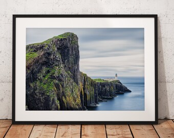 Isle of Skye Landscape photo, Neist Point, Lighthouse, Scotland, Scottish Highlands, Dramatic, Coast, Wall Art