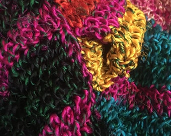 Sari Silk Crocheted Scarf