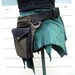 For Linda With Extra Leg strap with click buckle Olive green canvas utility belt * Hip bag with click buckle * Festival belt bag Fanny Pack
