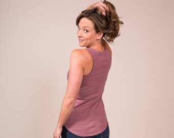 Organic Plant-dyed Racerback (Mauve)