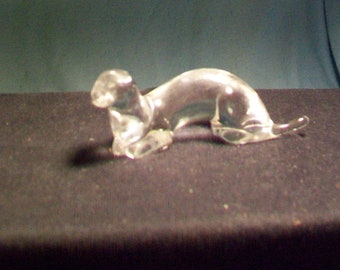 Hadeland Norway Crystal Sea Otter Figurine